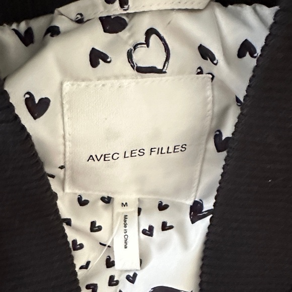 NWT Anthropologie Avec Les Filles Black Women's Bomber Jacket - Picture 4 of 16